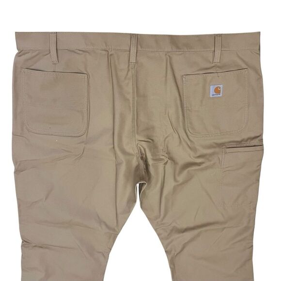 NEW Carhartt Men's Rugged Flex Relaxed Fit Canvas Work Pants Tan 48x32 - Picture 5 of 11